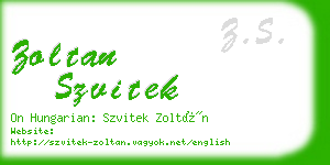 zoltan szvitek business card
